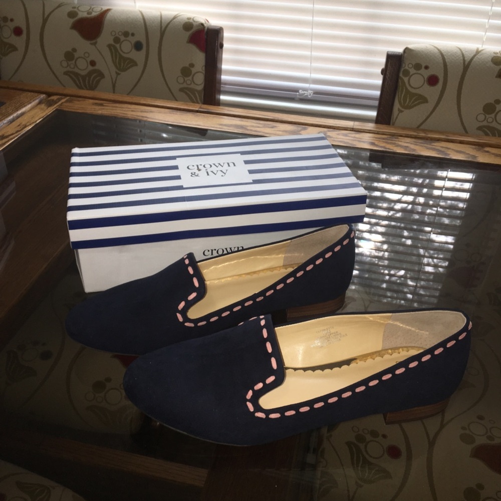 Brand New Crown&Ivy Navy Loafers